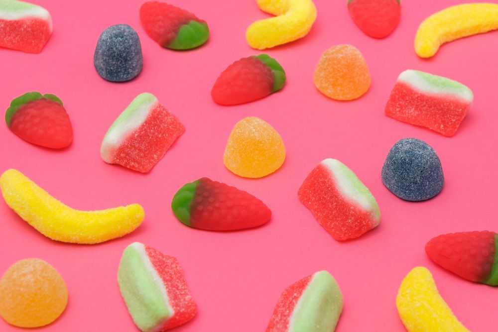 JOERSH 4 Stampini In Silicone Per Caramelle Gommose Alla Frutta – Set Da 264 Cavità Con Contagocce, Ideale Per Cioccolato, Ghiaccio E Snack Fai Da Te - 2