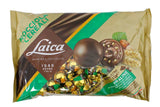BOULES VERDE ARANCIO CIOCCOLATO AL LATTE RIPIENE DI CREMA NOCCIOLA E CEREALI BUSTA KG 1 Laica