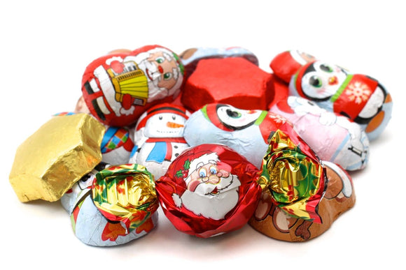 CIOCCOLATINI NATALIZI SOGGETTI ASSORTITI 9g BUSTA KG 1 Laica