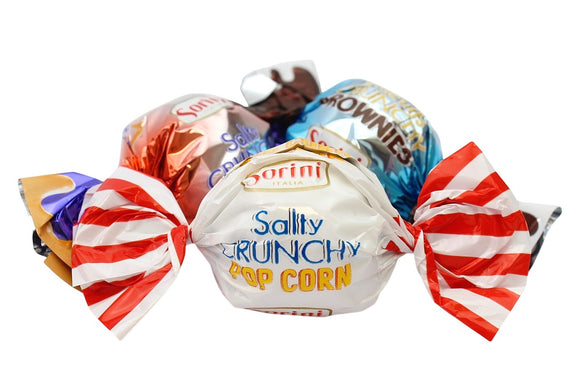 CRUNCHY BOULES DI CIOCCOLATO AL LATTE RIPIENE DI CREME E ASSORTITI BUSTA 450g Sorini