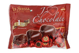 CUORI ROSSI DI CIOCCOLATO AL LATTE RIPIENI CREMA GIANDUIA 12g SENZA GLUTINE BUSTA KG 1 La Suissa in vendita online