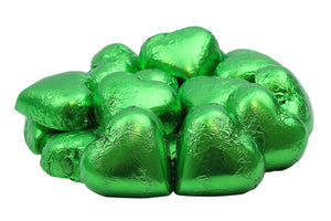 CUORI VERDI DI CIOCCOLATO FONDENTE RIPIENI CREMA AL PISTACCHIO 12g SENZA GLUTINE BUSTA KG 1 La Suissa in vendita online