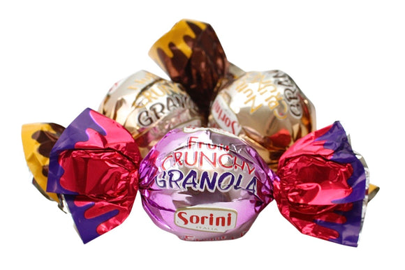 GRANOLA BOULES DI CIOCCOLATO AL LATTE E FONDENTE RIPIENE DI CREME CERALI FRUTTA BUSTA 450g Sorini