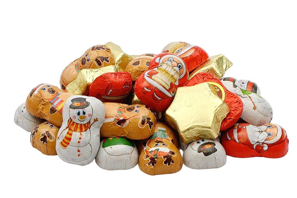 NATALE MIX DI CIOCCOLATO AL LATTE RIPIENI CREMA AL GIANDUIA 10g
