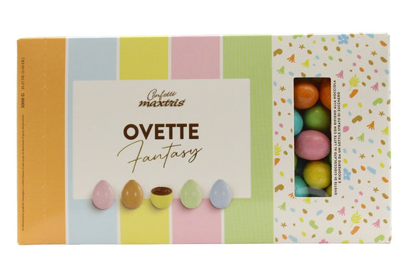 OVETTE FANTASY OVETTI DI CIOCCOLATO CONFETTATI RIPIENI DI CREMA NOCCIOLA 1000g Maxtris shop online