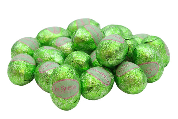 OVETTI DI CIOCCOLATO FONDENTE RIPIENI DI PISTACCHIO 7g SENZA GLUTINE BUSTA KG 1 La Suissa acquisto online