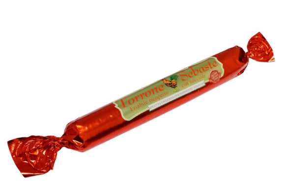 TORRONE FRIABILE SALAME NOCCIOLA RICOPERTO CIOCCOLATO FONDENTE 150g SENZA GLUTINE Sebaste