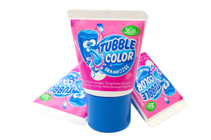 TUBBLE GUM BLU TUBETTO BUBBLE GUM GUSTO LAMPONE PITTURA LINGUA Pz 36 x 35g Lutti