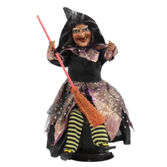 BEFANA cm 30 SEDUTA MOVIMENTO PIEDI SCALCIANTI CON OCCHI LUMINOSI E RISATA SONORA shop online