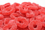 ANELLI FRAGOLA GOMMOSI ZUCCHERATI FRIZZANTI ACIDULI SENZA GLUTINE Fini BUSTA KG 1 Fini