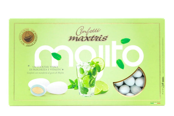 CONFETTI MOJITO COCKTAIL CIOCOMANDORLA BIANCHI SENZA GLUTINE SCATOLA KG 1 Maxtris