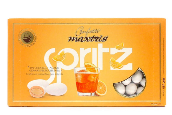 CONFETTI SPRITZ COCKTAIL CIOCOMANDORLA BIANCHI SENZA GLUTINE SCATOLA KG 1 Maxtris