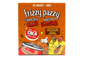 FRIZZY PAZZY GUSTO COLA BUBBLE GUM FRIZZANTE Pz 50 x 7g