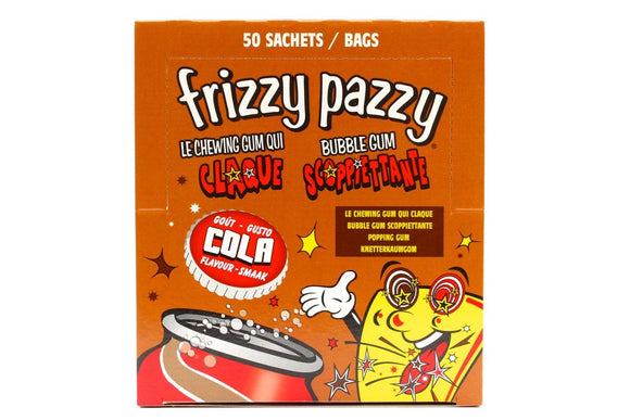 FRIZZY PAZZY GUSTO COLA BUBBLE GUM FRIZZANTE Pz 50 x 7g